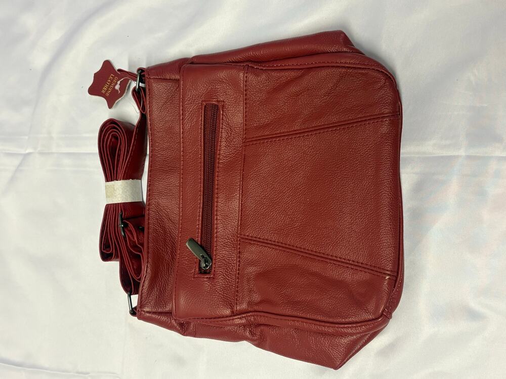 Women’s Red Genuine Leather Crossbody Bag